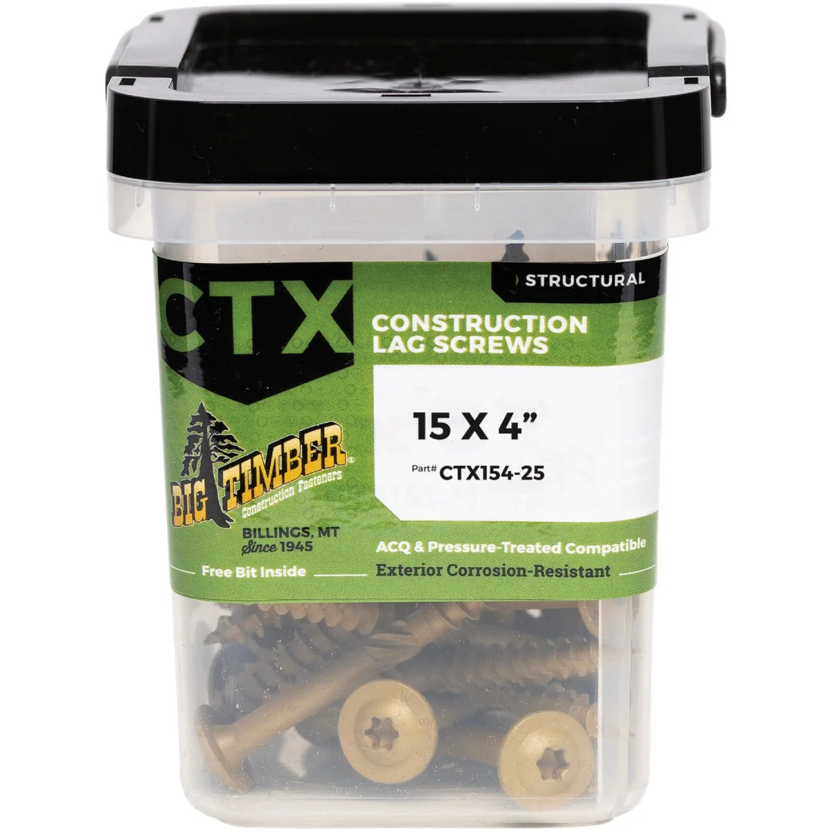 Premium Big Timber 15 x 4 In. Lag Screw 25 Ct. Effective