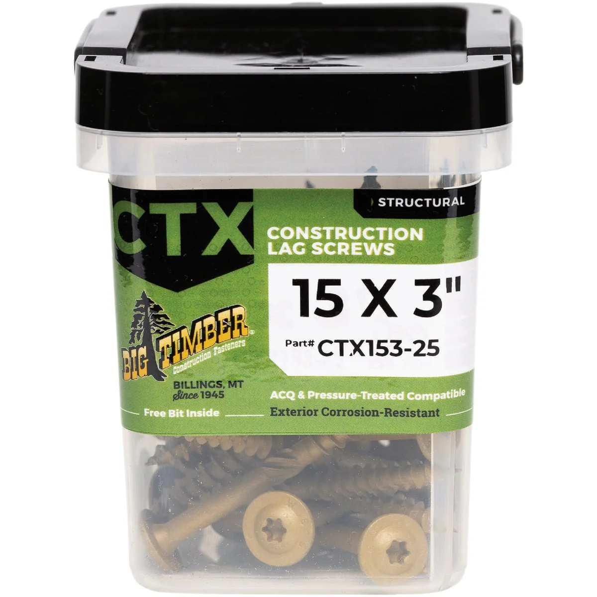 Efficient Big Timber 15 x 3 In. Lag Screw 25 Ct. Reliable