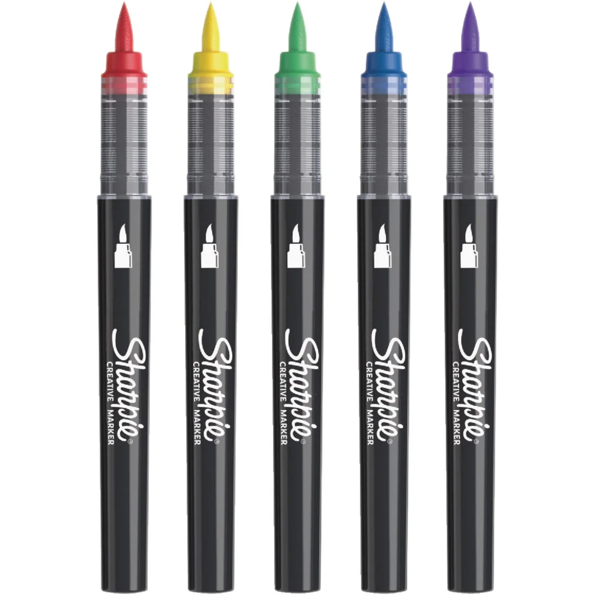 Relaxed Sharpie Assorted Colors Water-Based Acrylic Brush Tip Creative Markers 5-Pack Genuine