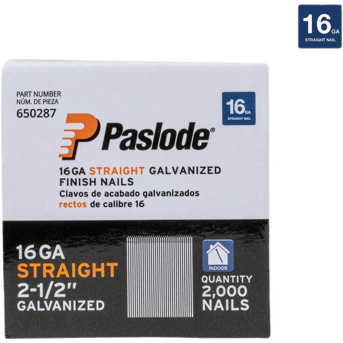 Fine Paslode 2-1 2 In. 16-Gauge Galvanized Straight Finish Nails 2000 Ct. Eco-Friendly