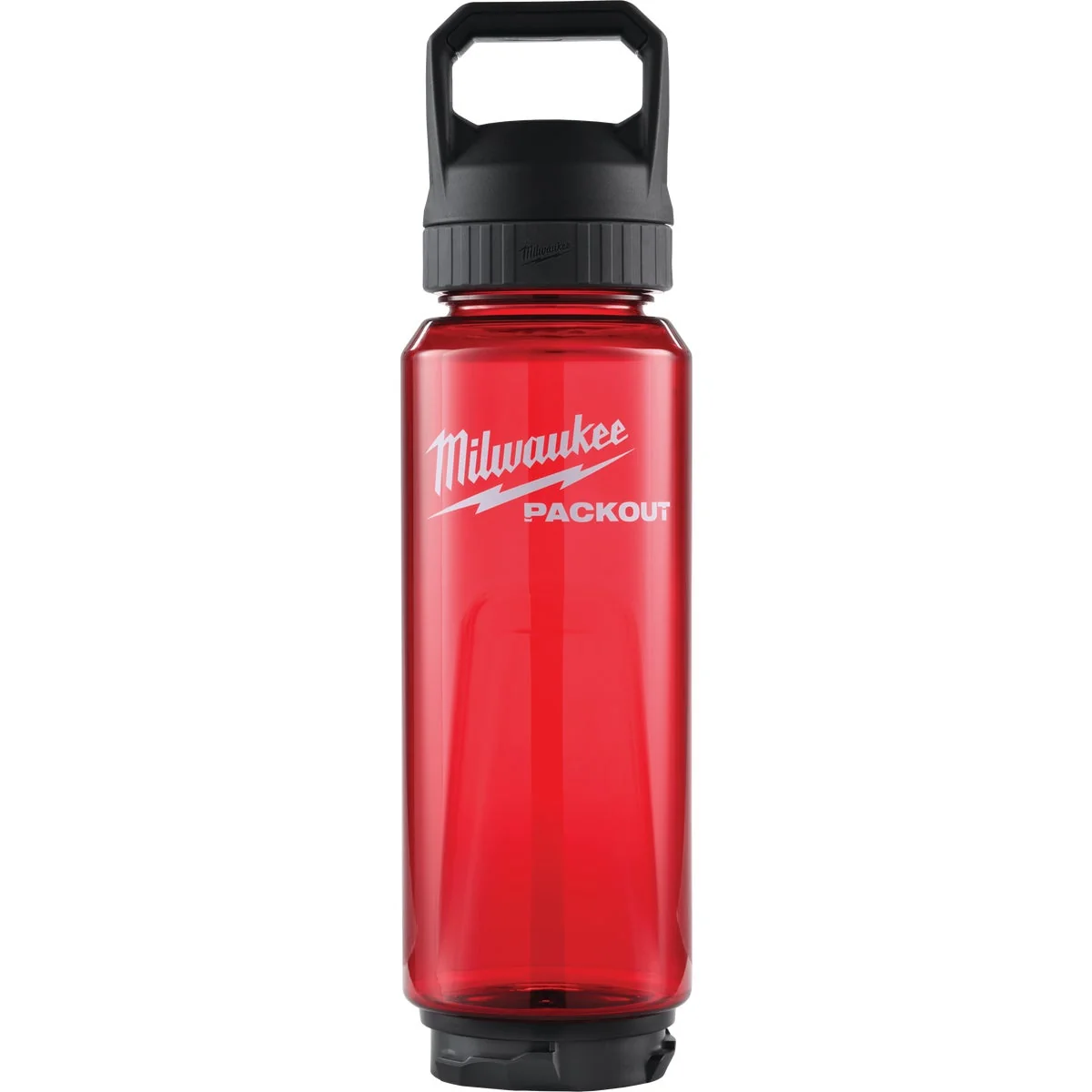 Exceptional Milwaukee PACKOUT 34 Oz. Plastic Bottle with Chug Lid Red Superior