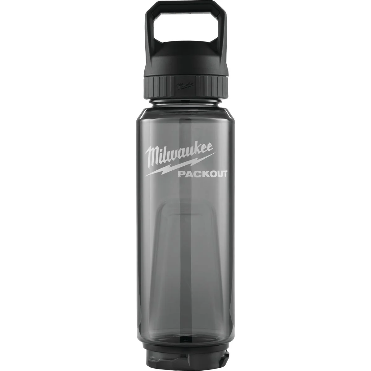 Relaxed Milwaukee PACKOUT 34 Oz. Plastic Bottle with Chug Lid Black Minimalist
