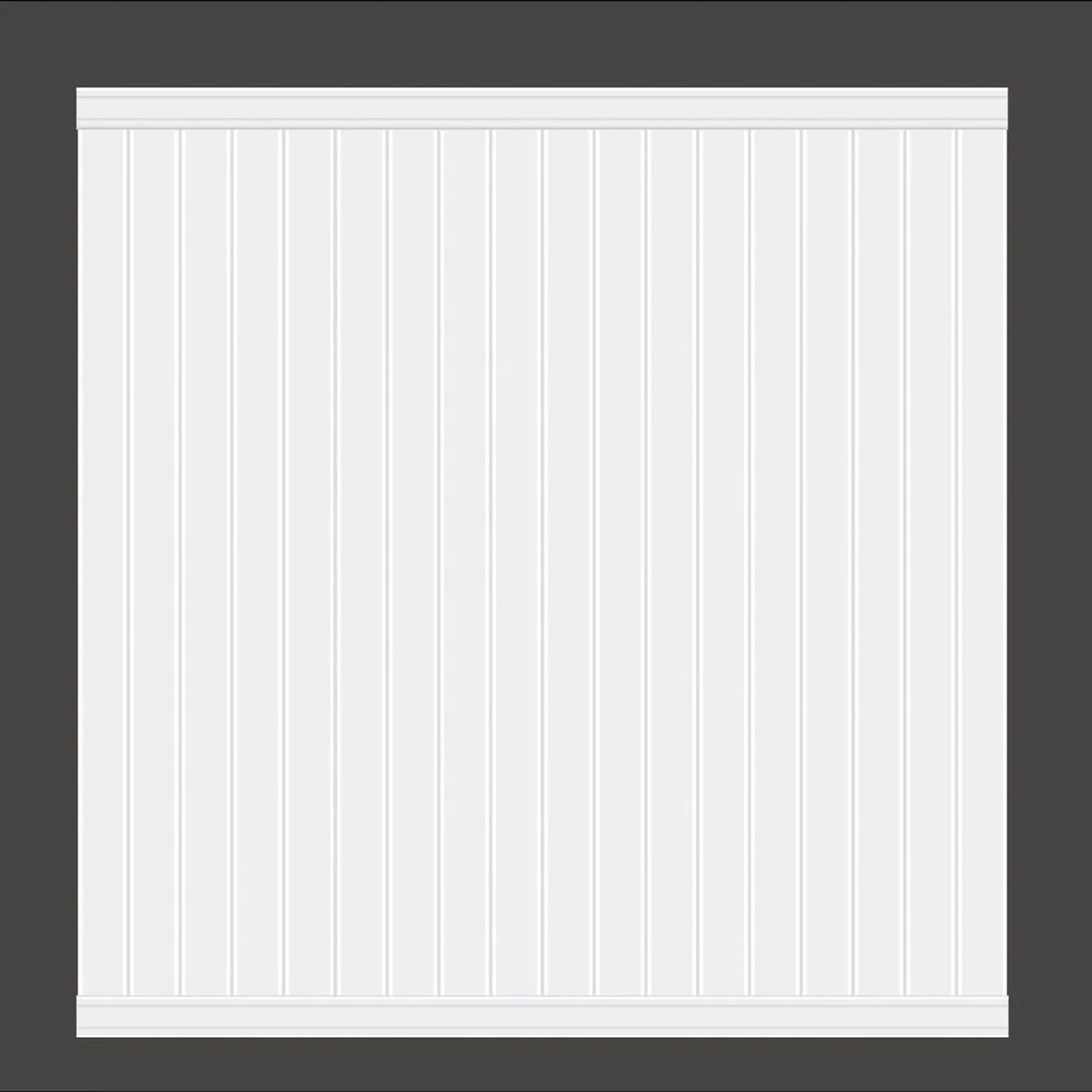 Excellent 6 Ft. H. x 6 Ft. L. Standard White Vinyl Privacy Fence Dependable
