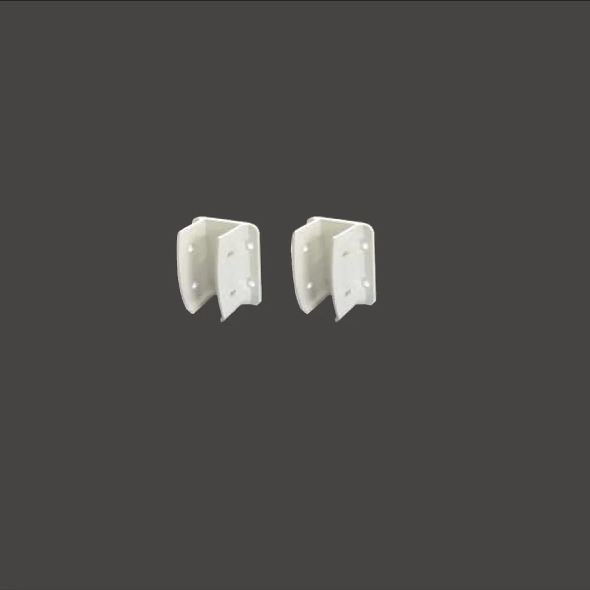 Genuine 1-1 2 In. x 3 In. White Vinyl Fence Panel Mounting Kit 2-Pack High-End