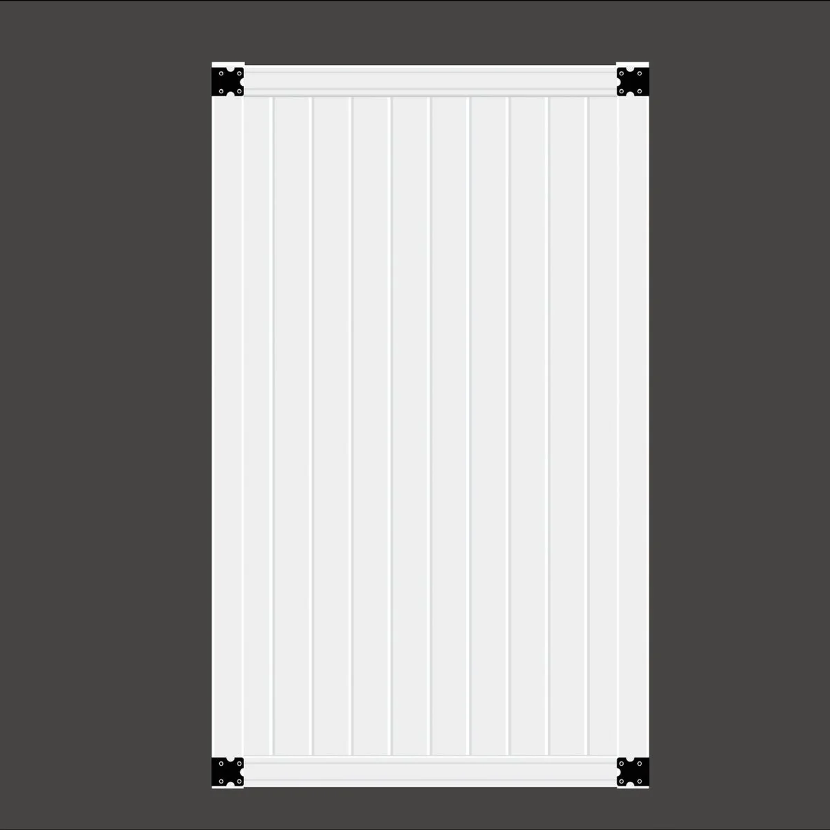 Organic 41-1 2 In. W. x 6 Ft. H. Standard White Vinyl Privacy Gate Modern