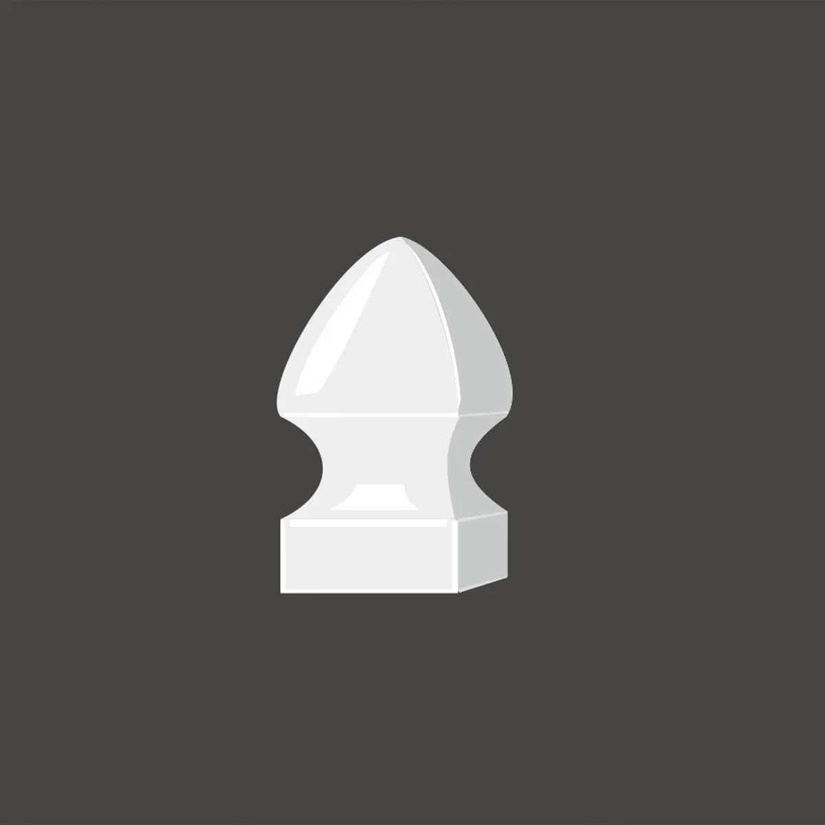 Fine Crafted 5 In. x 5 In. White Gothic Vinyl Post Cap First-Class