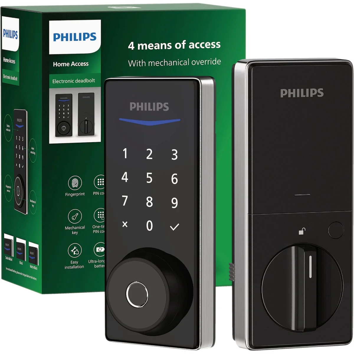 Excellent Philips Smart Lock Electronic Deadbolt Satin Nickel Modern