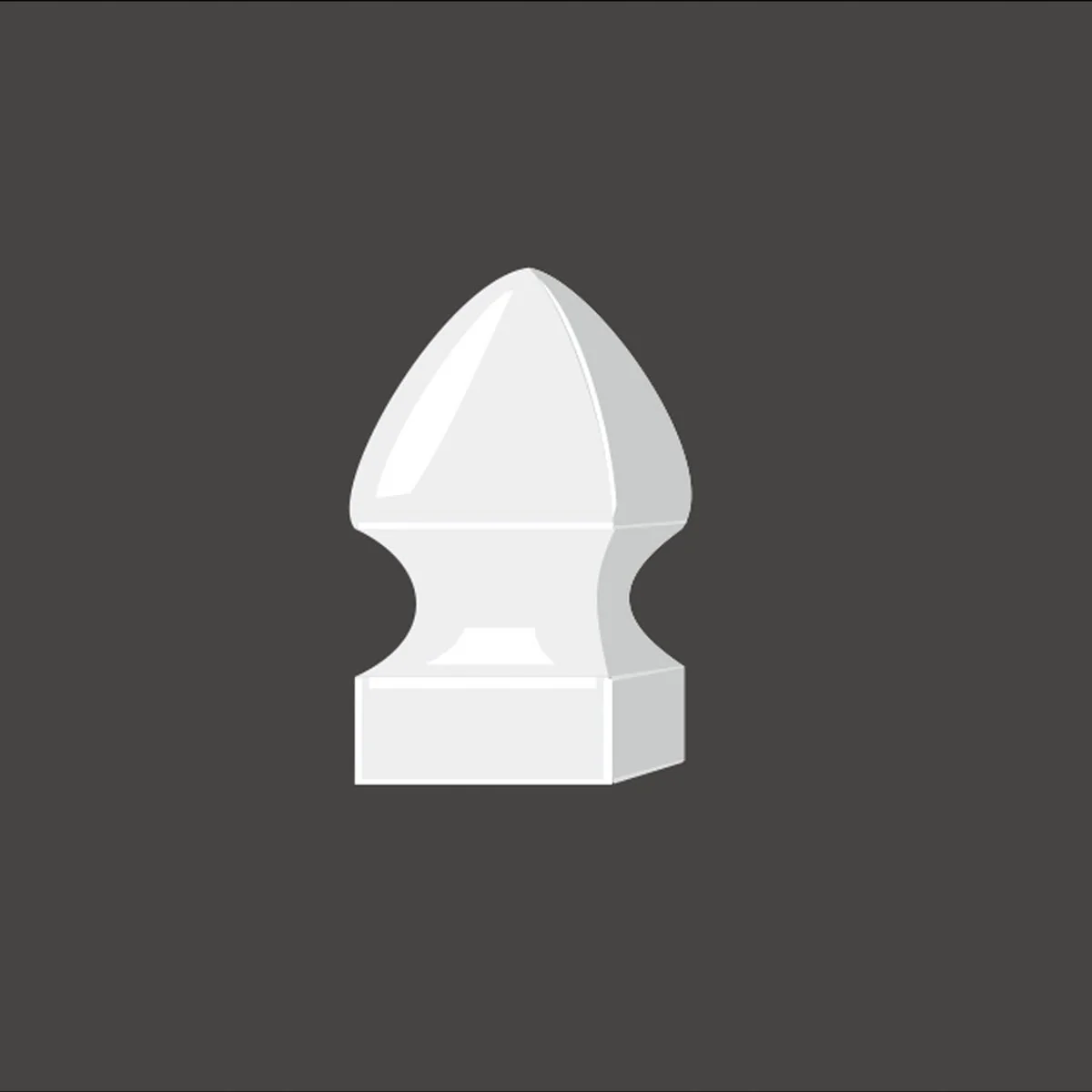 Sophisticated 4 In. x 4 In. White Gothic Vinyl Post Cap Pure
