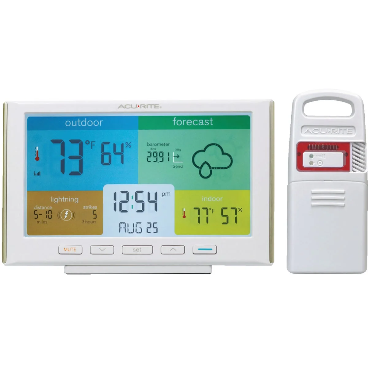 Selected Acurite Color Display Weather Station Forecaster with Lightning Detection Organic