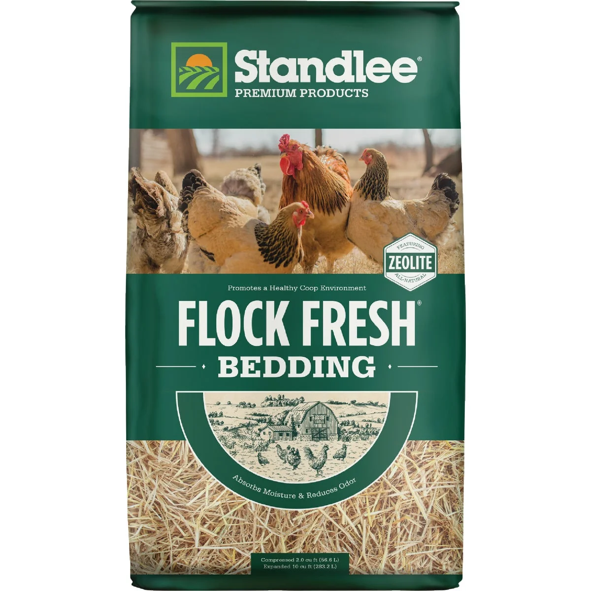 Green Standlee Premium Western Forage Flock Fresh 26 Lb. Premium Poultry Bedding Straw Crafted