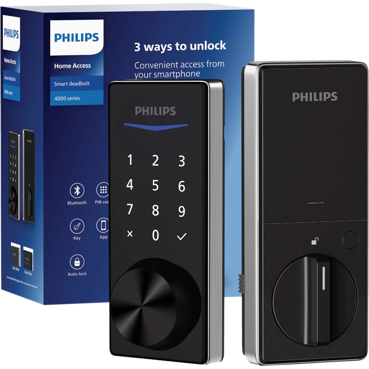Advanced Philips Bluetooth Touchscreen Electronic Deadbolt with Wifi Bridge Satin Nickel Practical