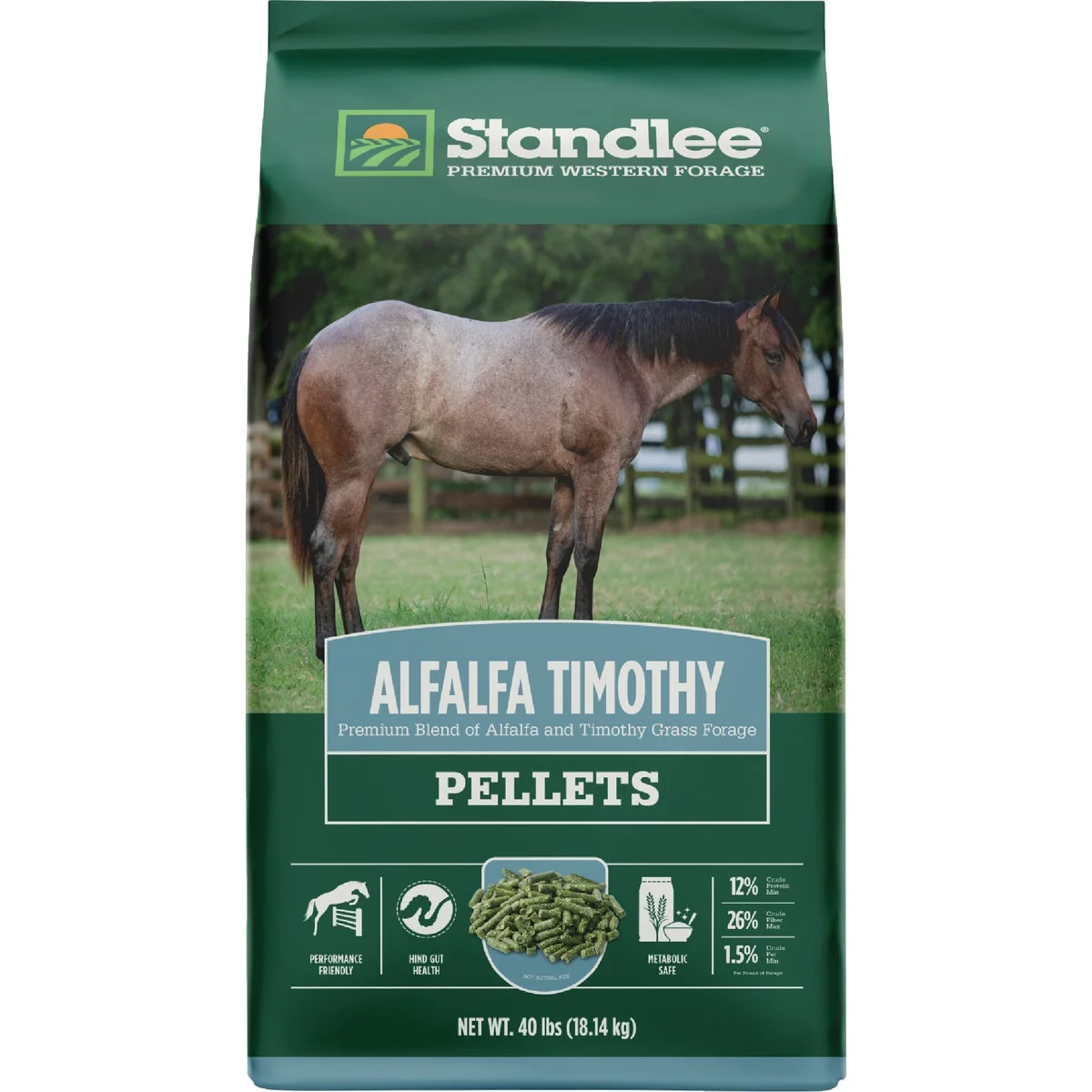 Elite Standlee Premium Western Forage 40 Lb. Premium Alfalfa Timothy Pellets Convenient