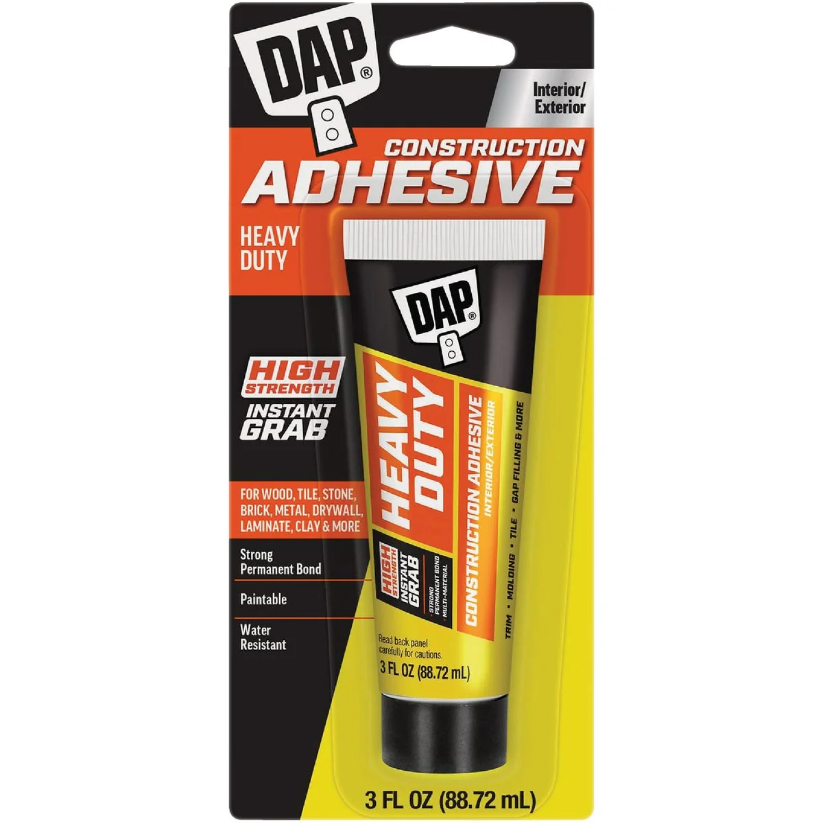 Minimalist DAP 3 Oz. Heavy Duty Construction Adhesive User-Friendly