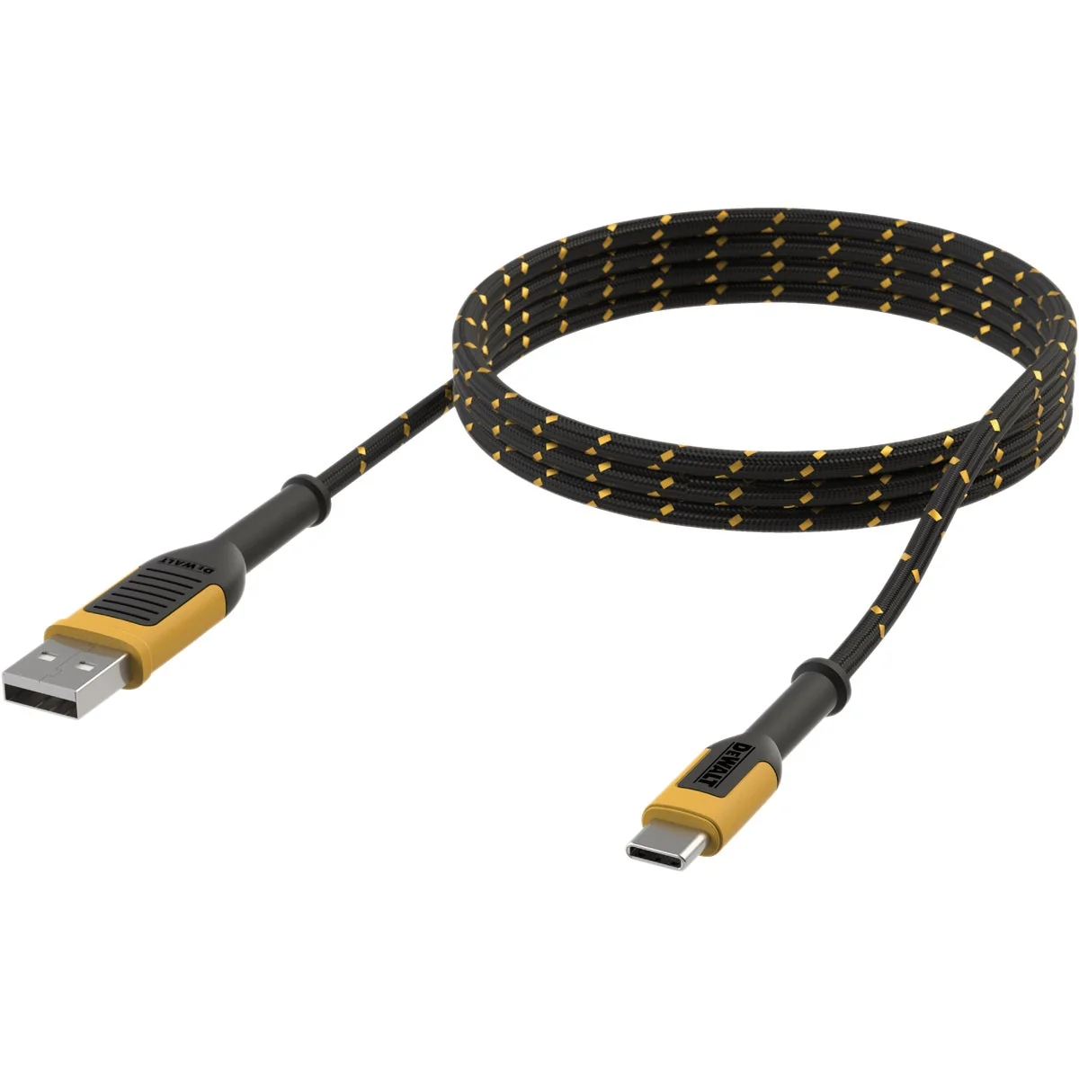 Powerful DEWALT 4 Ft. Type-C to USB Reinforced Braided Cable Fine