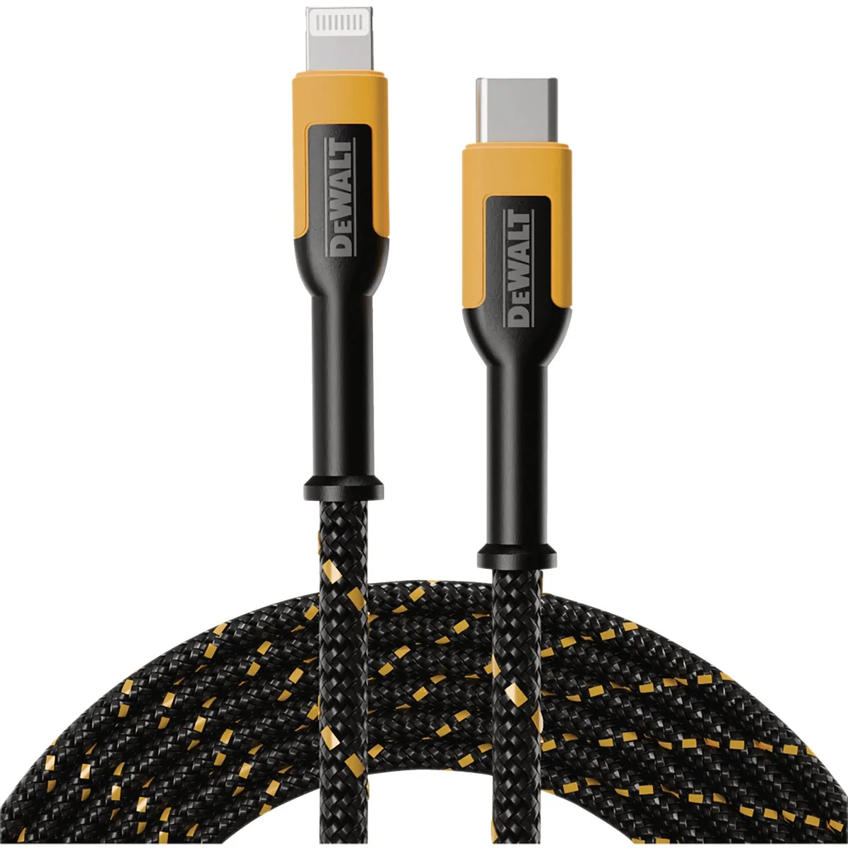 Casual DEWALT 4 Ft. Lightning to Type-C Reinforced Braided Cable Fine