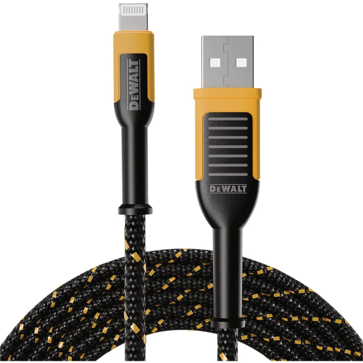 Relaxed DEWALT 4 Ft. Lightning to USB Reinforced Braided Cable Certified
