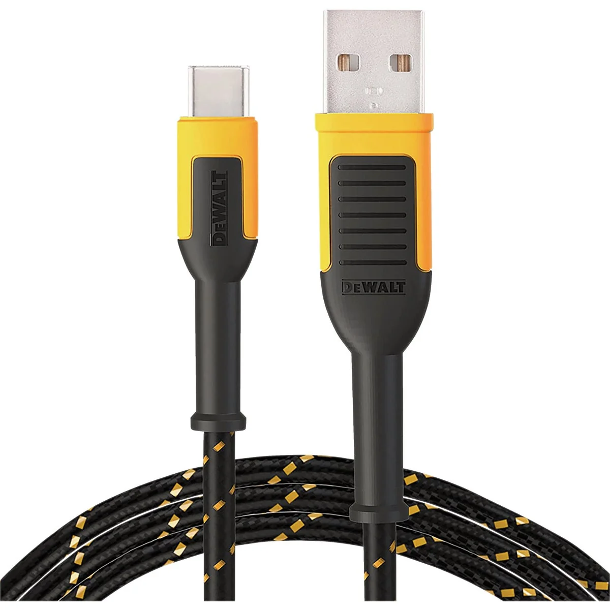 High-Performance DEWALT 10 Ft. Type-C to USB Reinforced Braided Cable Sustainable