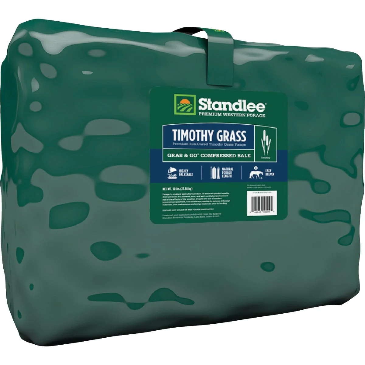Dependable Standlee Premium Western Forage 50 Lb. Premium Timothy Grab Go Compressed Bale Advanced