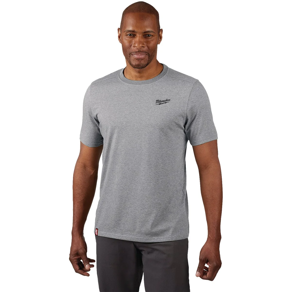 Minimalist Milwaukee FLEX Men’s Medium Gray Hybrid Short Sleeve Work Shirt Sustainable