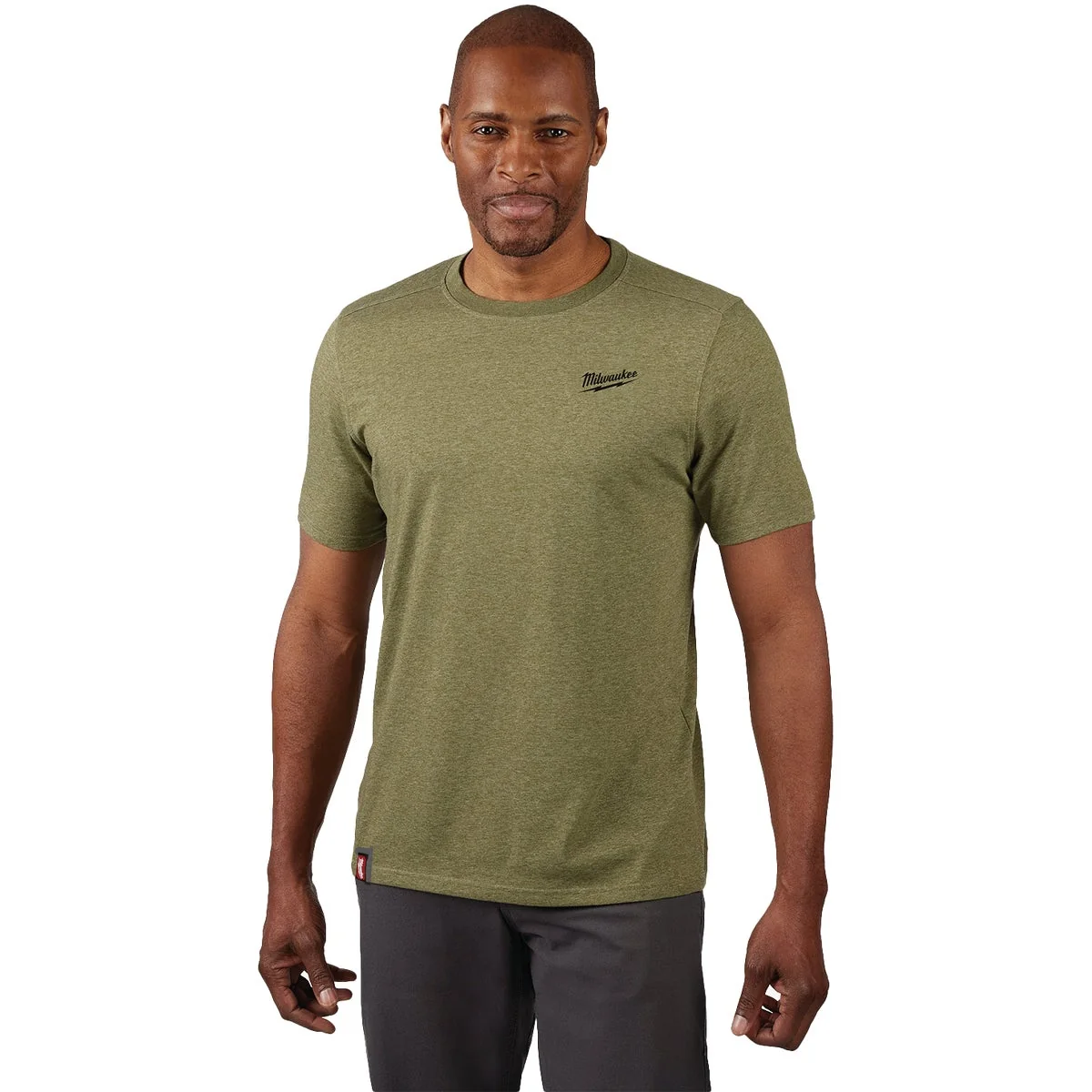 Detailed Milwaukee FLEX Men’s Large Green Hybrid Short Sleeve Work Shirt High-End