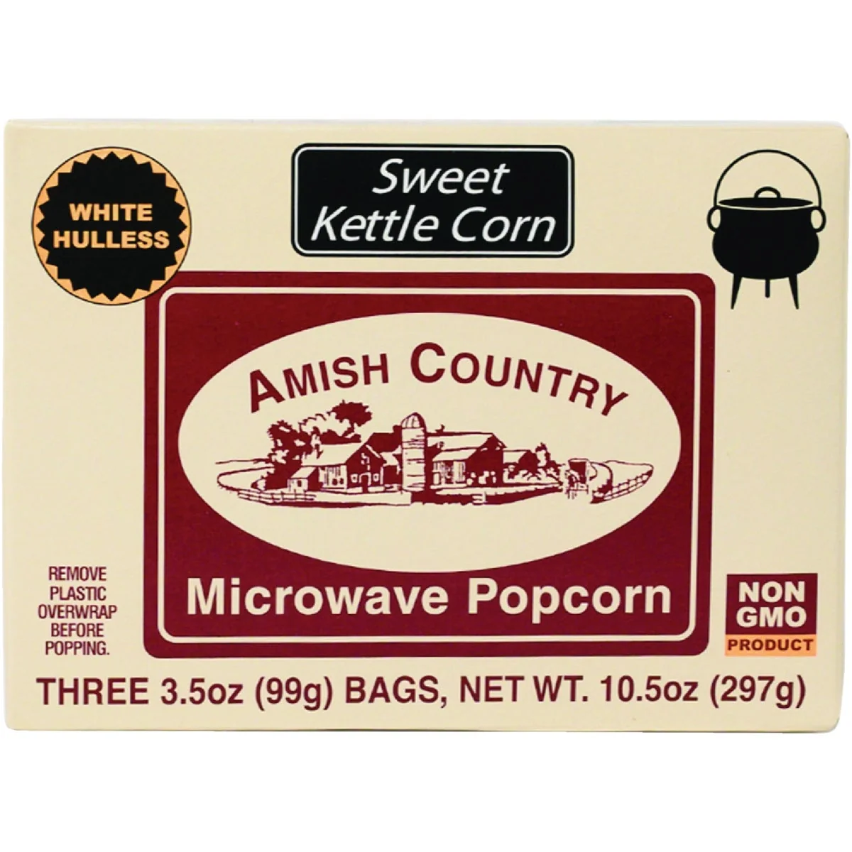 Specialty Amish Country Popcorn 3 Pack Sweet Kettle Microwave Popcorn User-Friendly