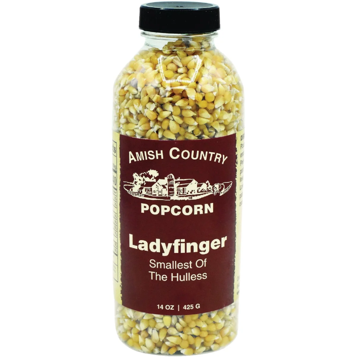 Artisan Amish Country Popcorn 14 Oz. Ladyfinger Popcorn Reusable