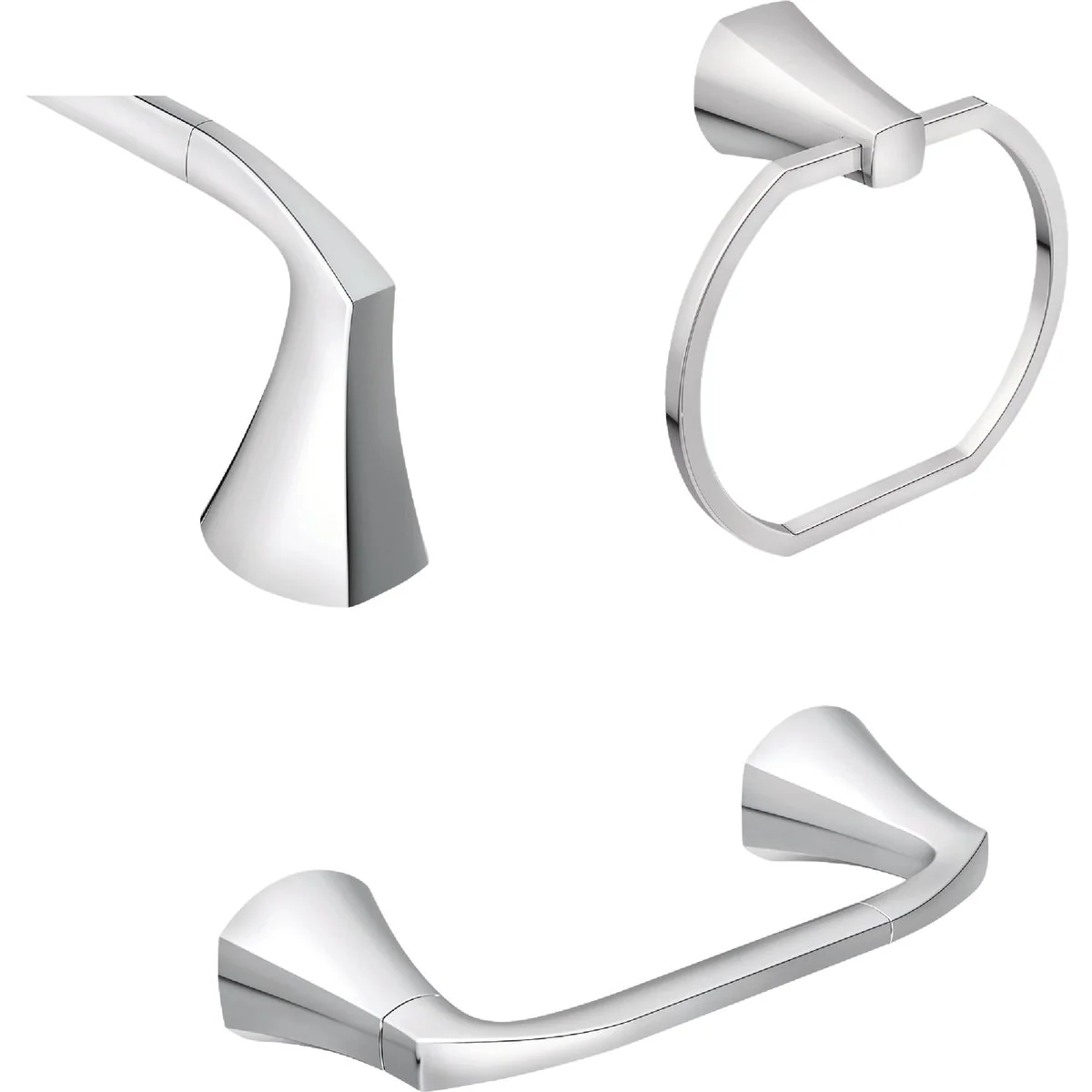 Quality Moen Lindor 3-Piece Bath Hardware Set Chrome Trendy