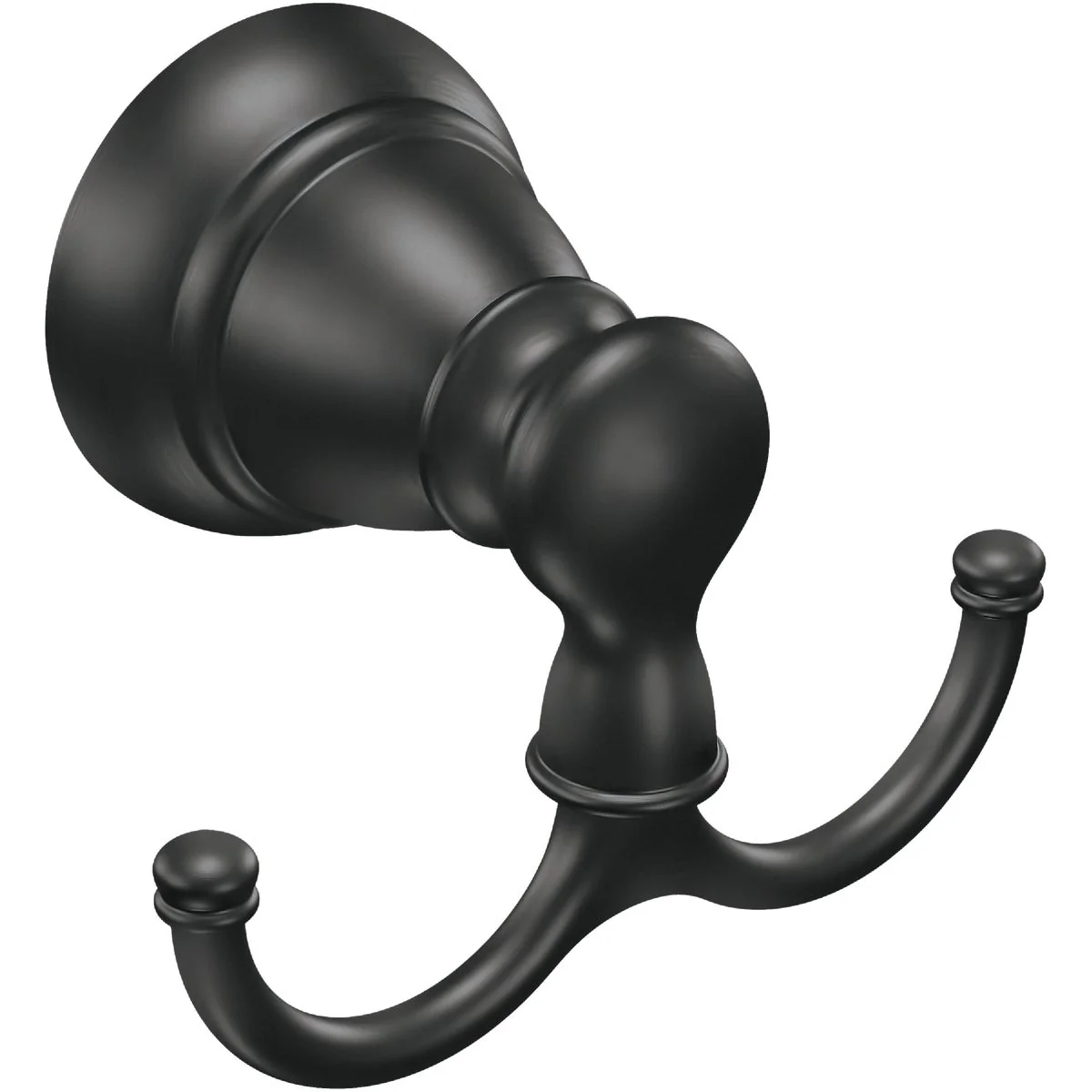 Verified Moen Banbury Double Robe Hook Matte Black Fine Crafted