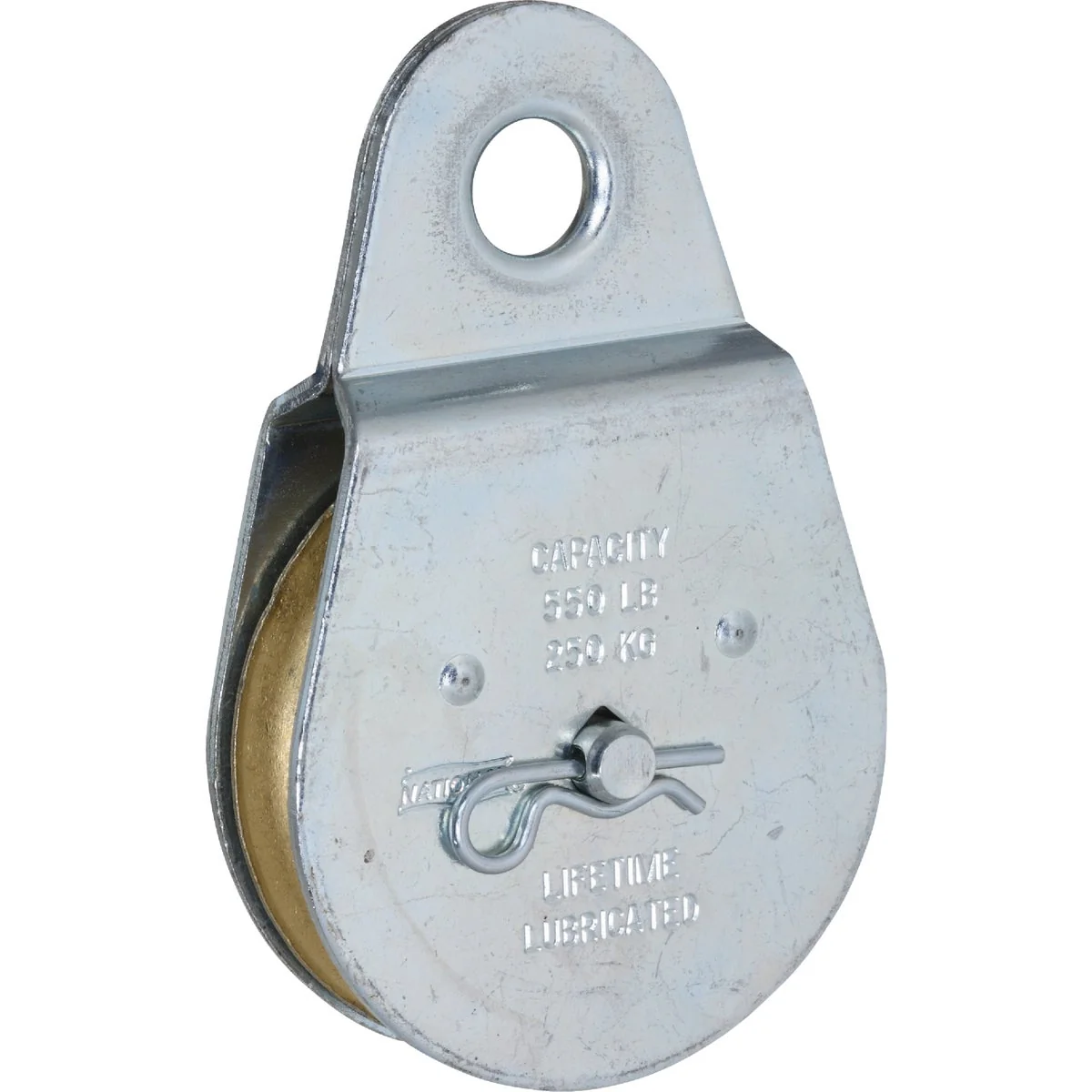 Original Design National 3213 2-1 2 In. O.D. Single Fixed Eye Steel Rope Pulley Eco-Friendly