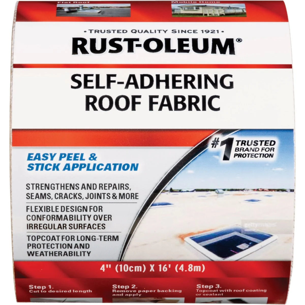 Contemporary Rust-Oleum 4 In. x 16 Ft. Self-Adhering Roof Fabric Professional