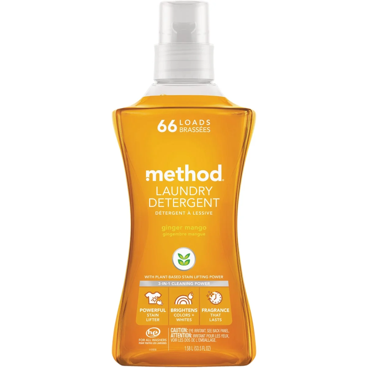 High-Quality Method 53.5 Oz. Ginger Mango Liquid Laundry Detergent Minimalist