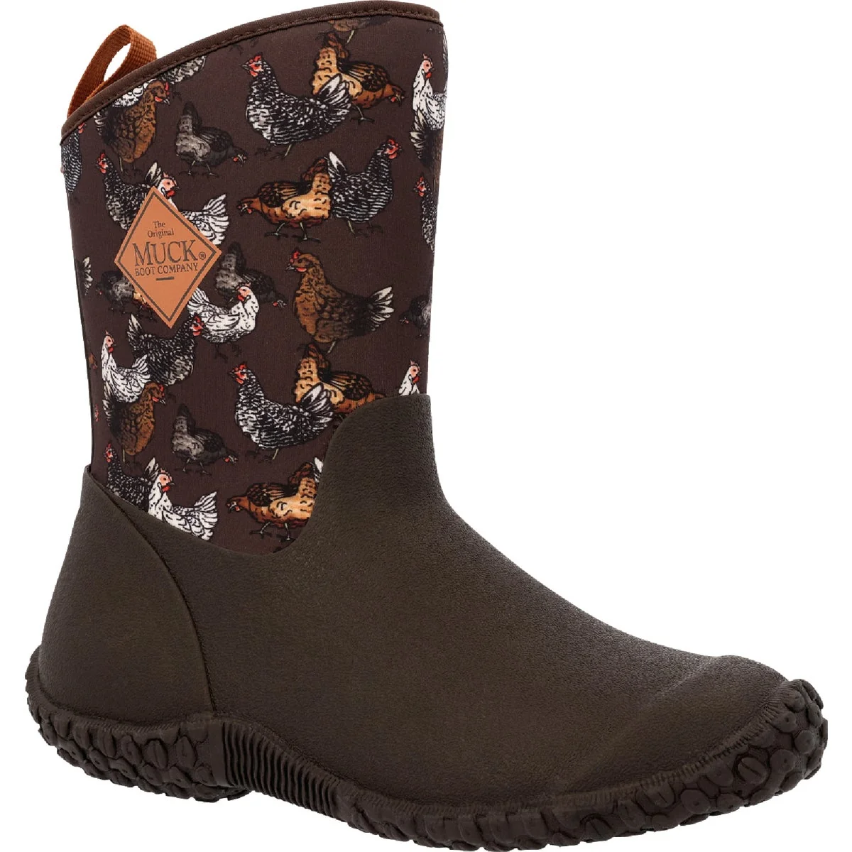 Contemporary The Muck Boot Company Muckster II Women’s Brown Chicken Print Mid Boot Size 7 High-End