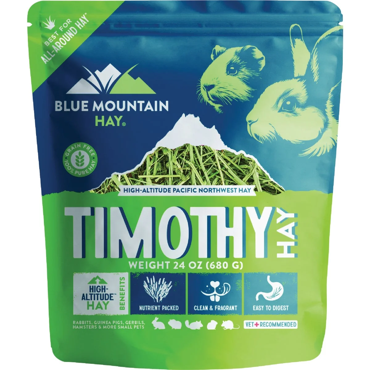 First-Class Blue Mountain Hay High Altitude 24 Oz. Timothy Hay Reusable