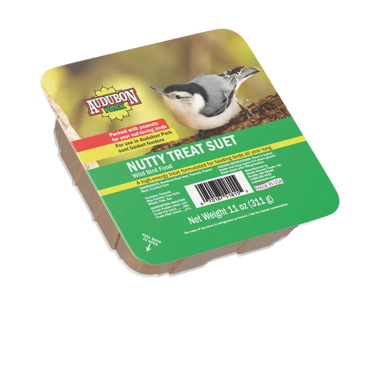 Fashionable Audubon Park 11 Oz. Nutty Treat Suet Expertly Made