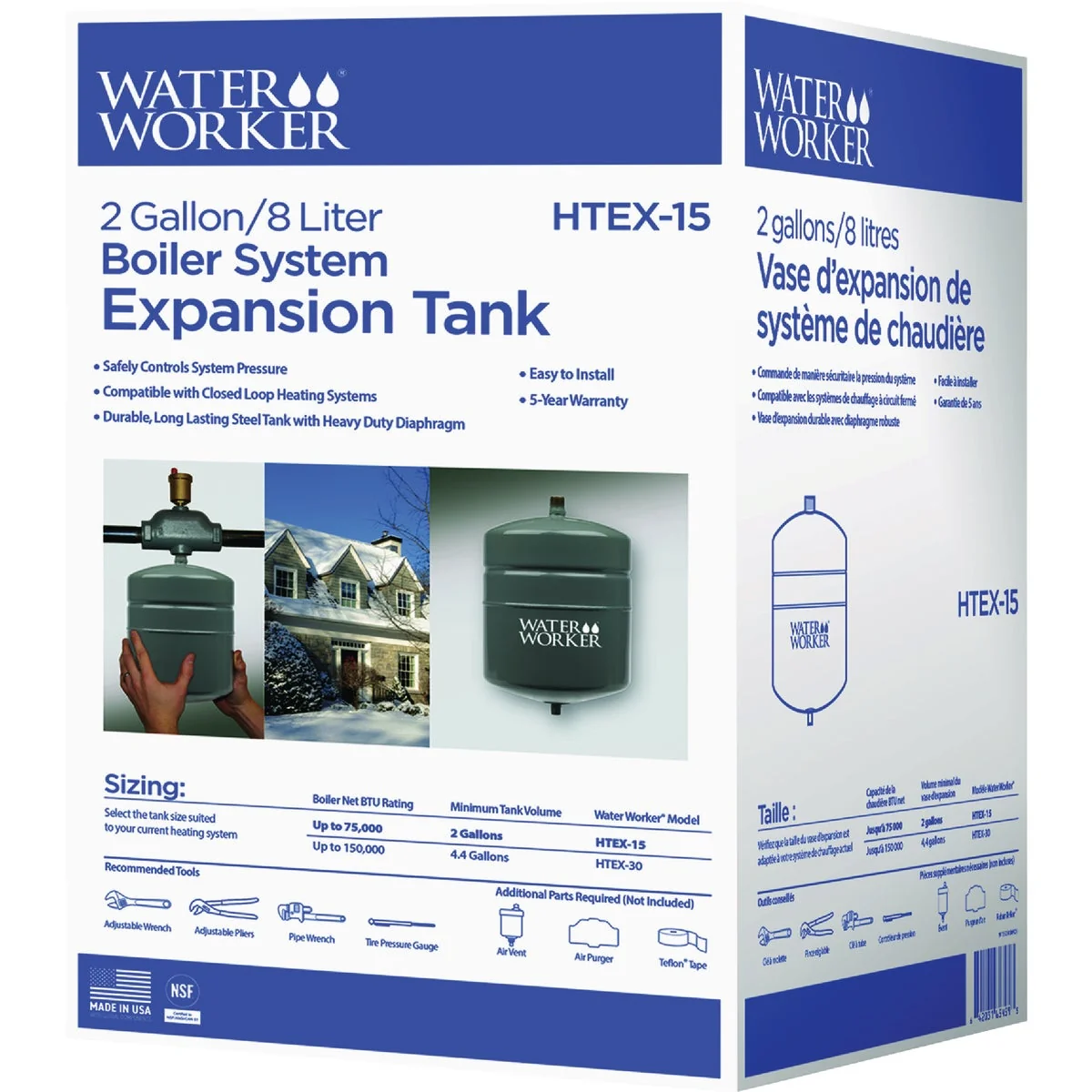 Natural Water Worker 4.4 Gal. Boiler System Expansion Tank Fine Crafted