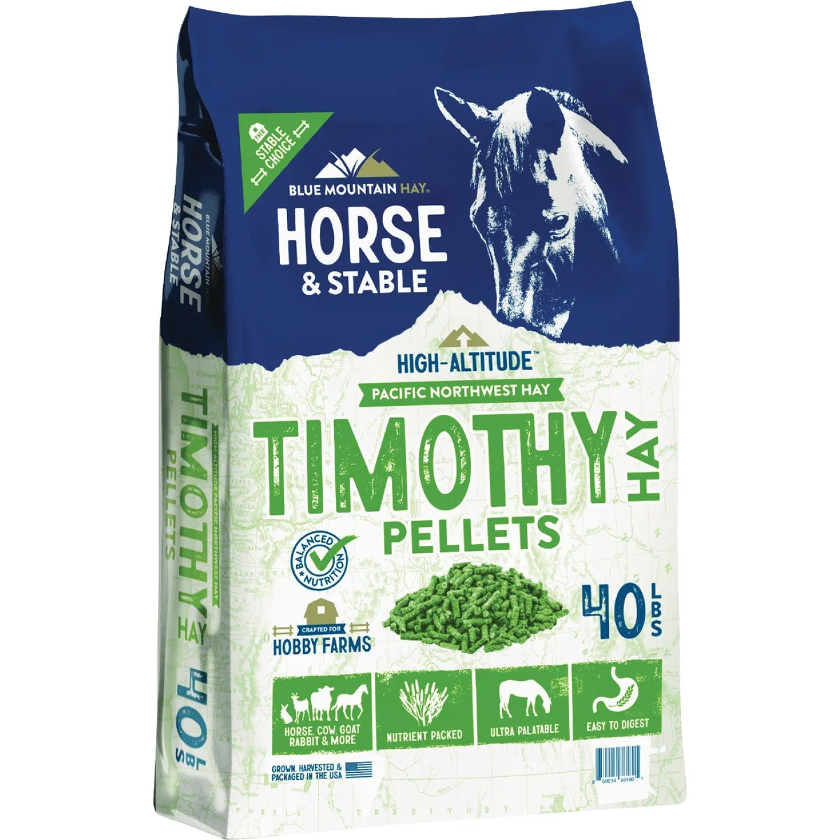 Original Design Blue Mountain Hay High Altitude 40 Lb. Timothy Hay Pellets Premium