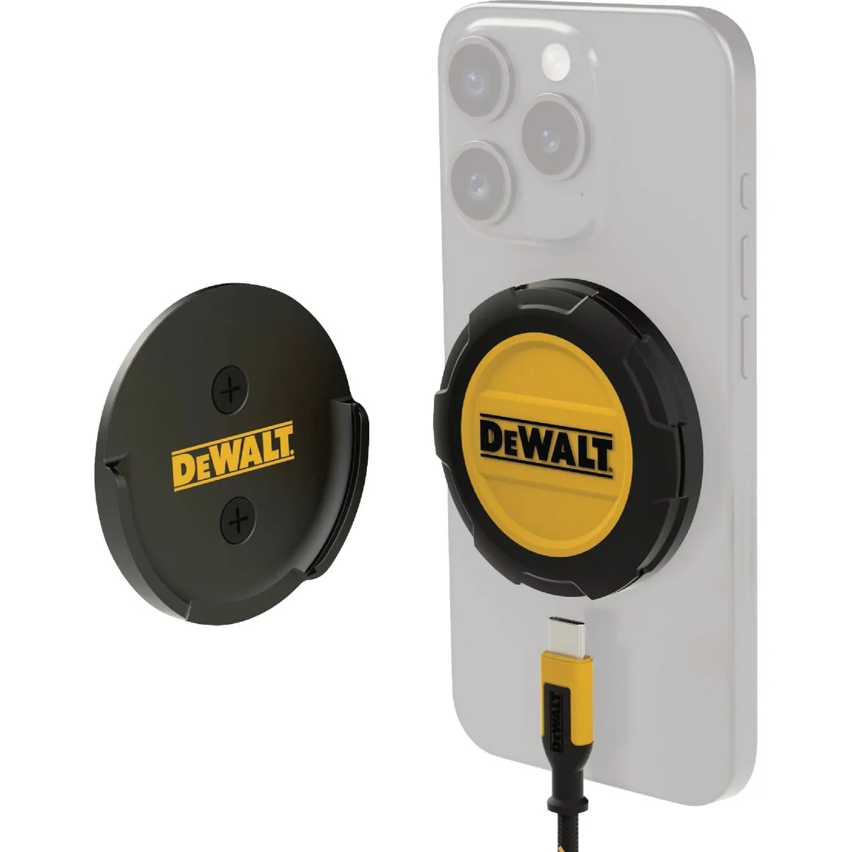 Lightweight DEWALT 15W Wall-Mountable Magnetic Wireless Charger Modern