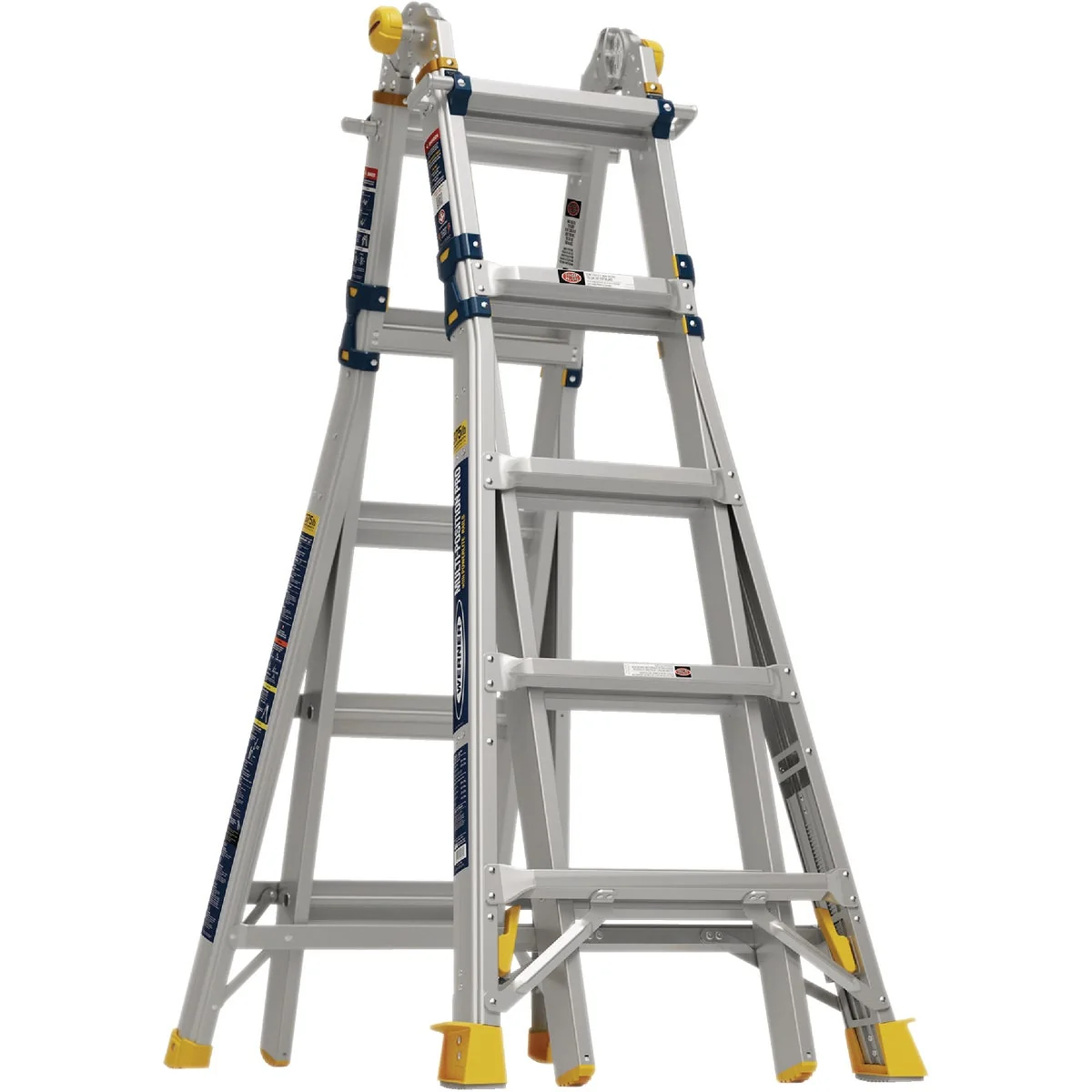 Sustainable Werner 22 Ft. Aluminum Multi-Position Telescoping Ladder with 375 Lb. Load Capacity Type IAA Ladder Rating Innovative