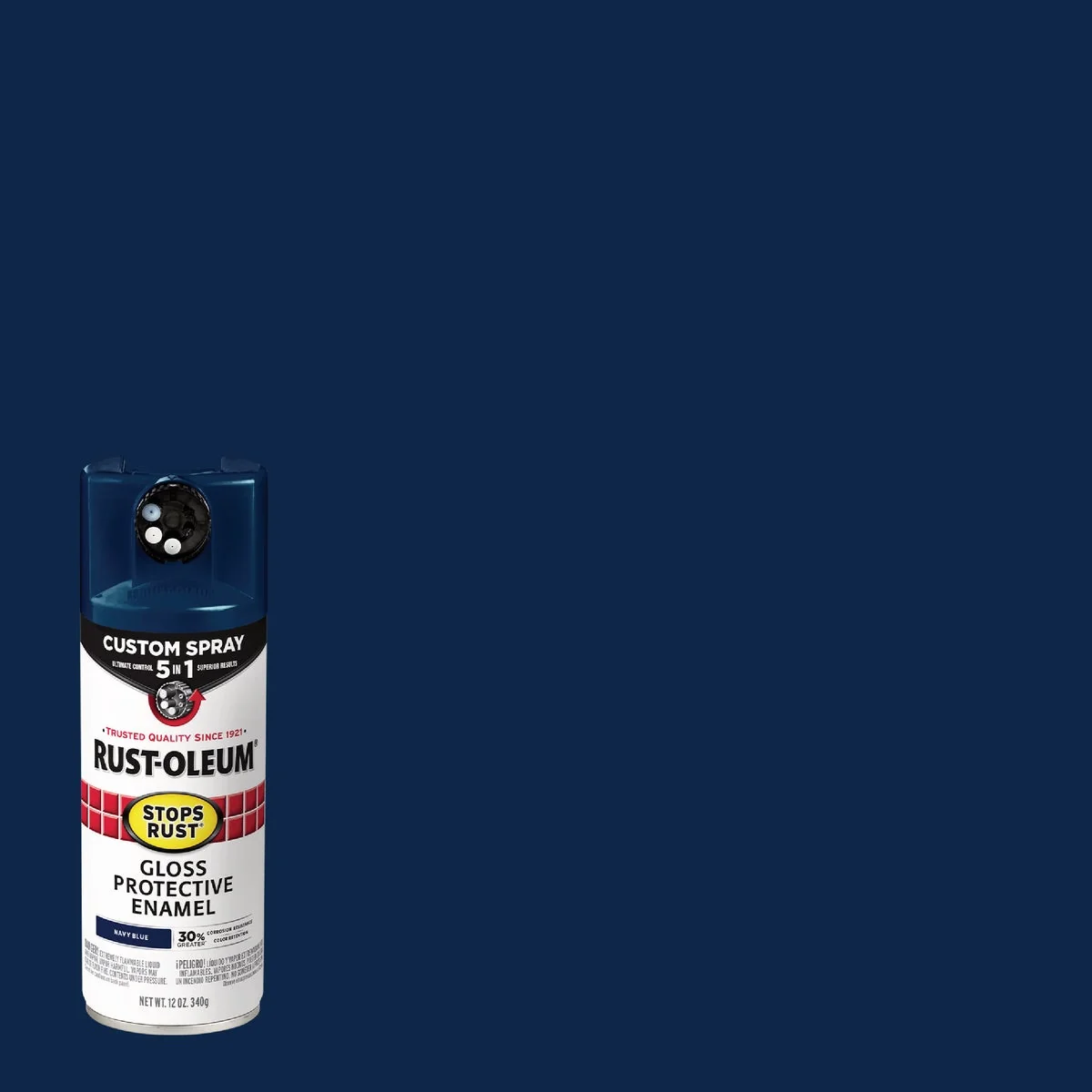 Outstanding Rust-Oleum Stops Rust 12 Oz. Custom Spray 5 in 1 Gloss Spray Paint Navy Blue Sophisticated