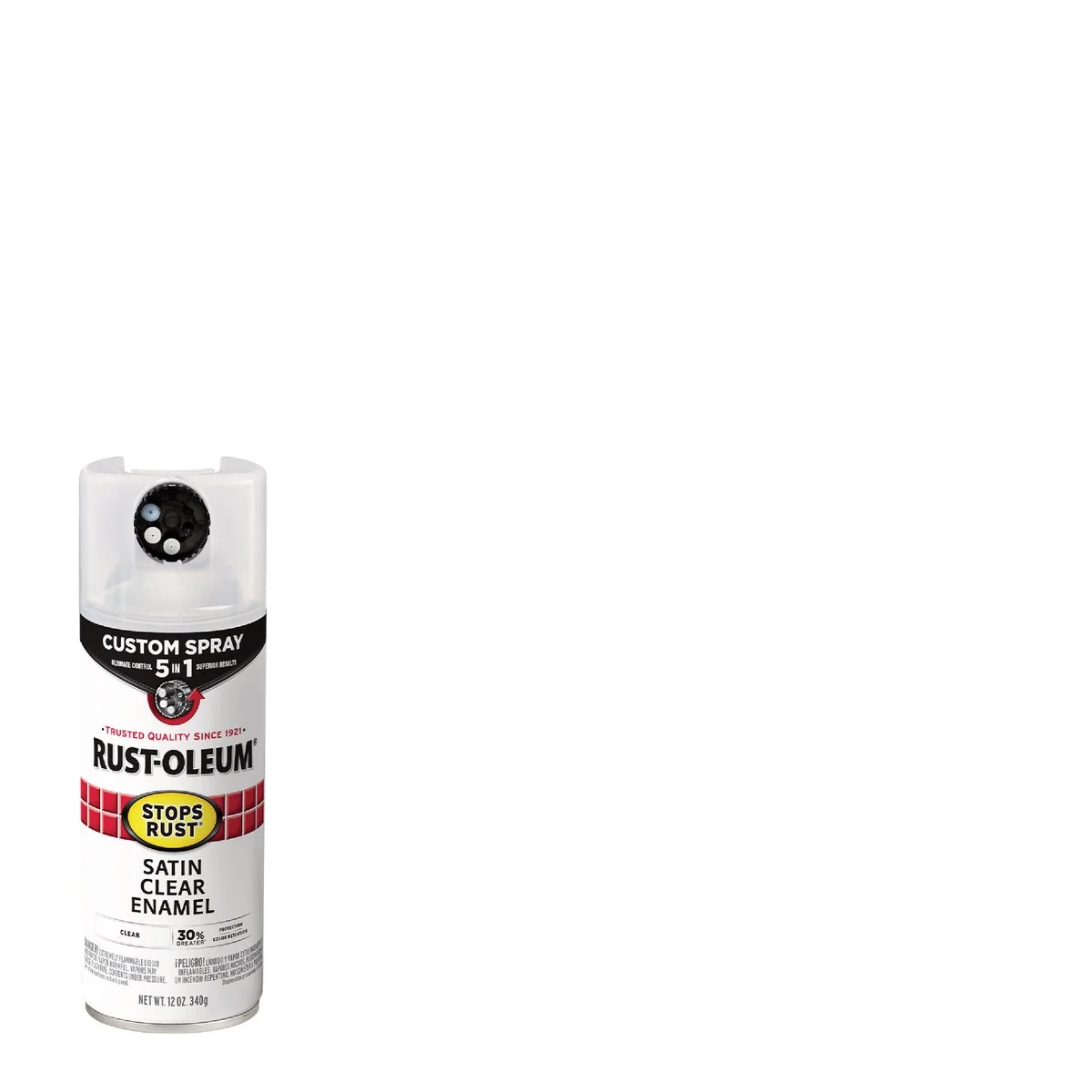 Verified Rust-Oleum Stops Rust 12 Oz. Custom Spray 5 in 1 Satin Spray Paint Clear World-Class
