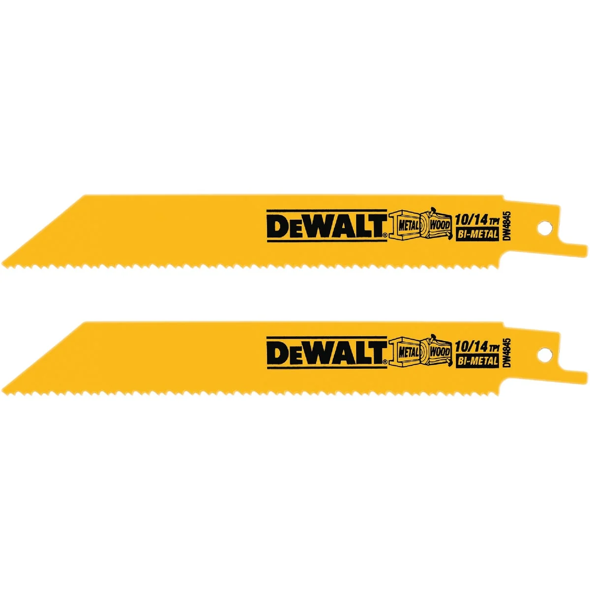 Versatile DEWALT 6 In. 10 14 TPI Bi-Metal General Purpose Reciprocating Saw Blade 2-Pack World-Class