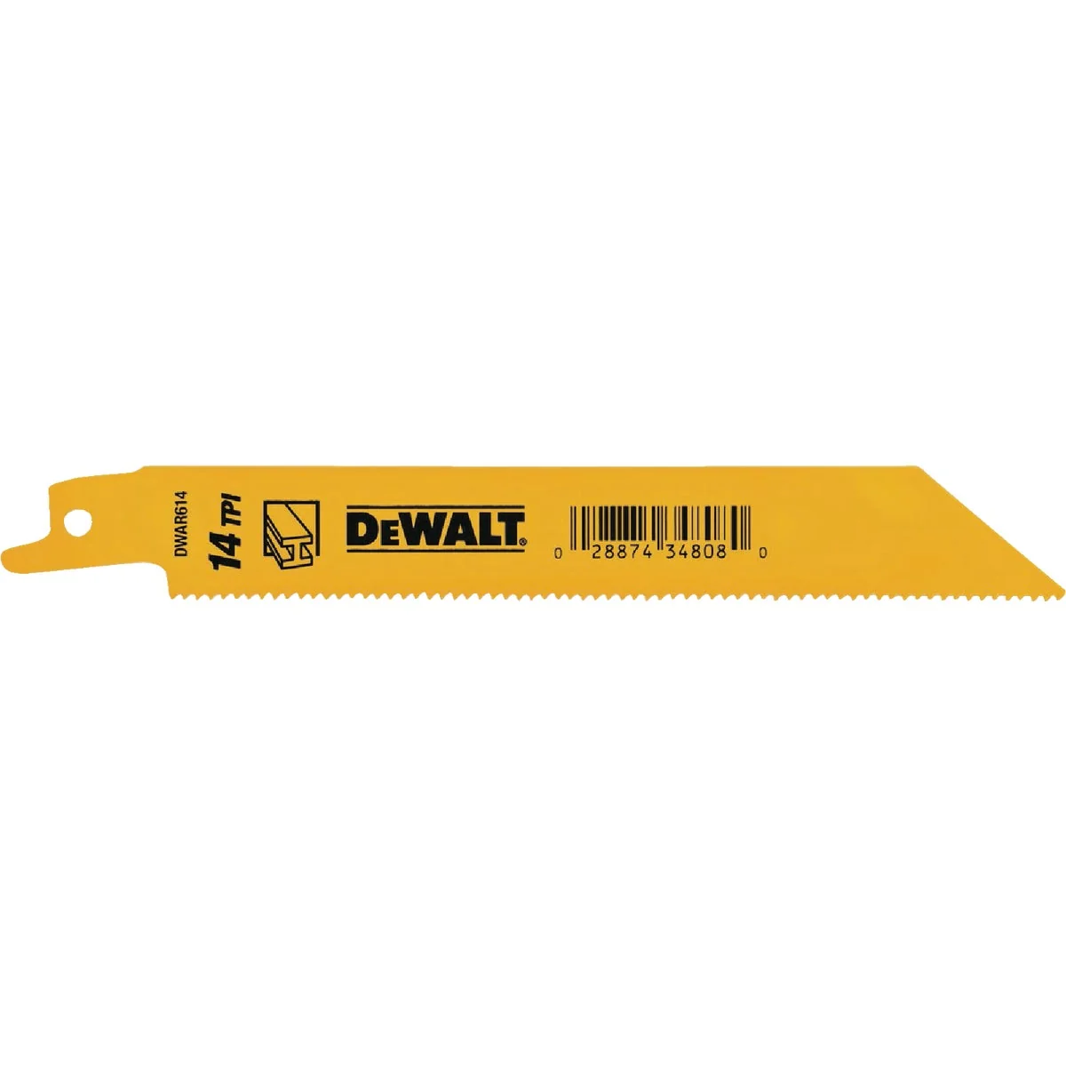 Comfortable DEWALT 6 In. 14 TPI Bi-Metal Metal Reciprocating Saw Blade 2-Pack Solid