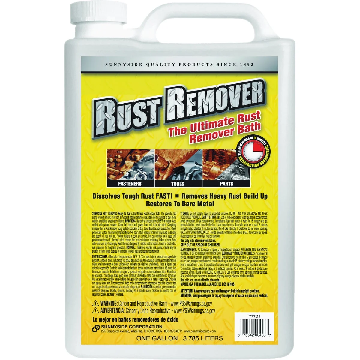 Detailed Sunnyside Rust Remover Bath 1 Gal. Quality