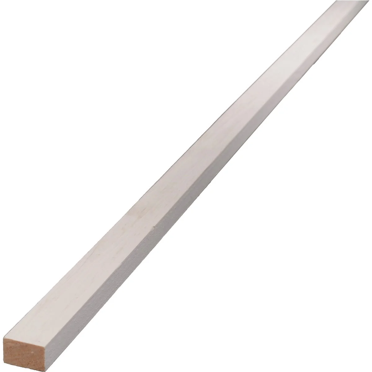 Powerful Alexandria Moulding 1 2 In. W. x 3 4 In. H. x 8 Ft. L. White Finger Joint Pine Flat Molding Exceptional