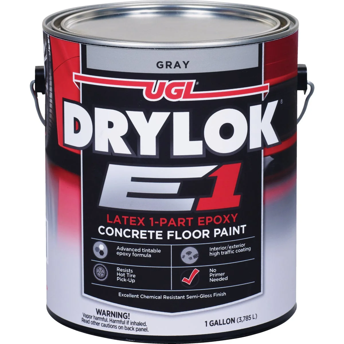 Recyclable DRYLOK E1 One-Part Epoxy Concrete Floor Paint Gray 1 Gal. Effective