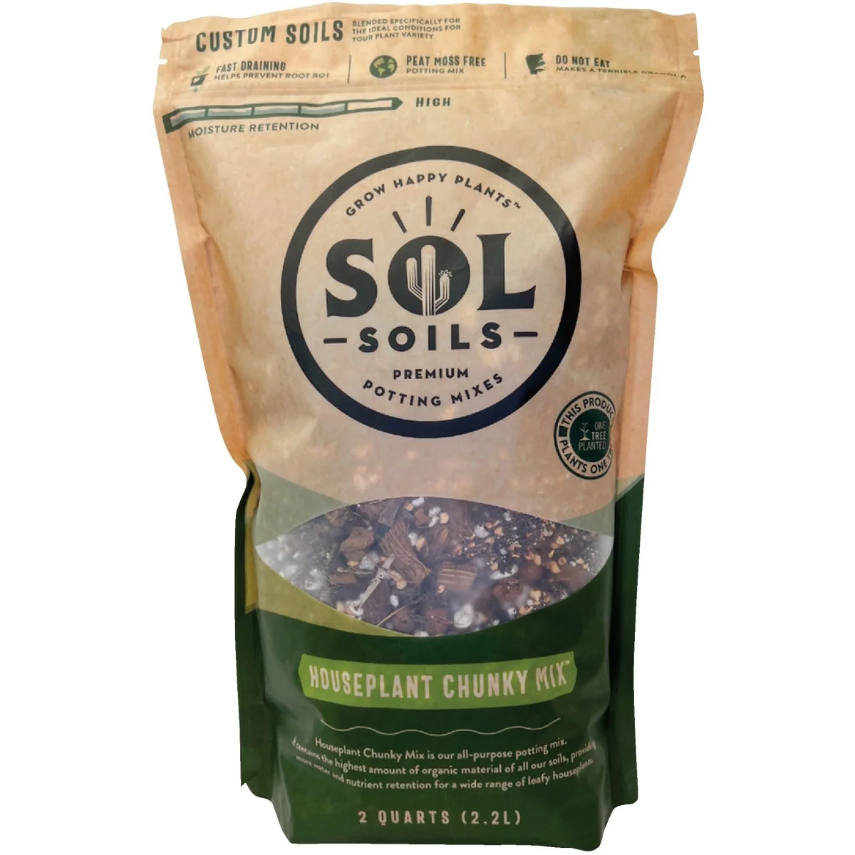 Natural Sol Soils 2 Qt. Houseplant Chunky Mix Advanced