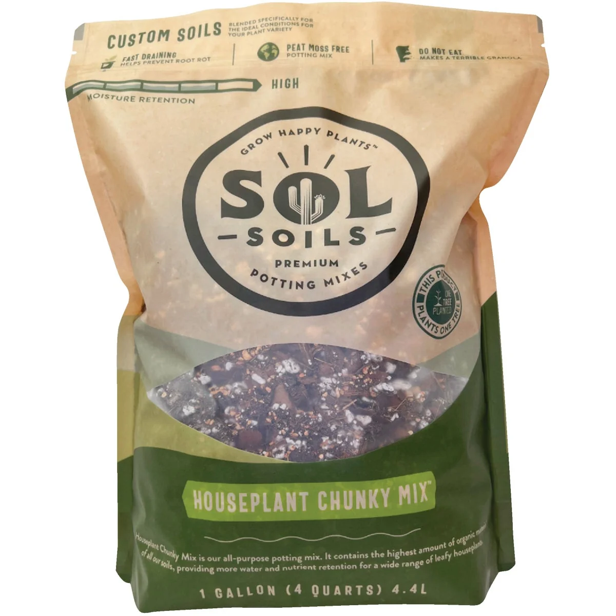 Eco-Friendly Sol Soils 4 Qt. Houseplant Chunky Mix Proven