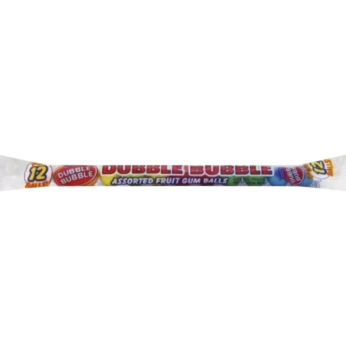 Sustainable Dubble Bubble 2.23 Oz. Assorted 12 Gumball Tube Functional