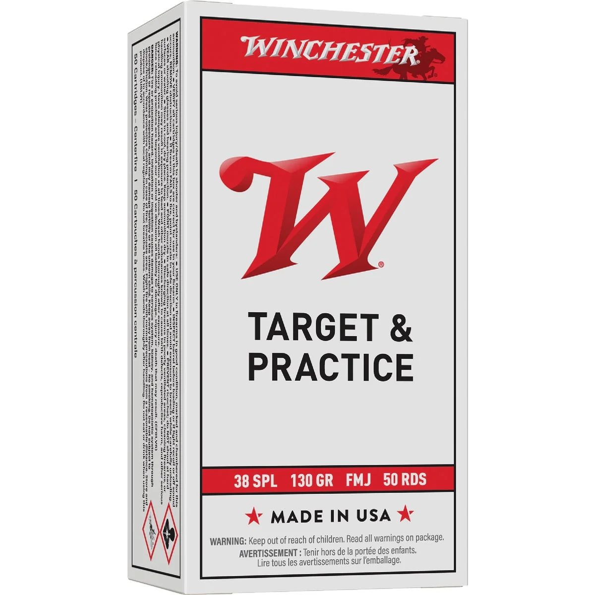 Innovative Winchester .38 Special 130 Grain FMJ Centerfire Ammunition Cartridges Premium