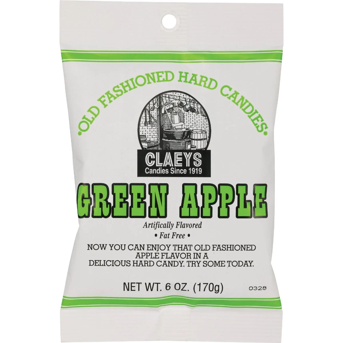 Contemporary Claeys 6 Oz. Old Fashion Green Apple Hard Candy Modern